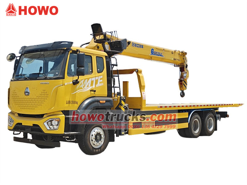 HOWO tow truck with loader crane