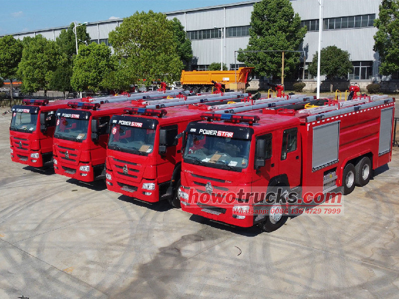 HOWO dry power fire trucks for sale