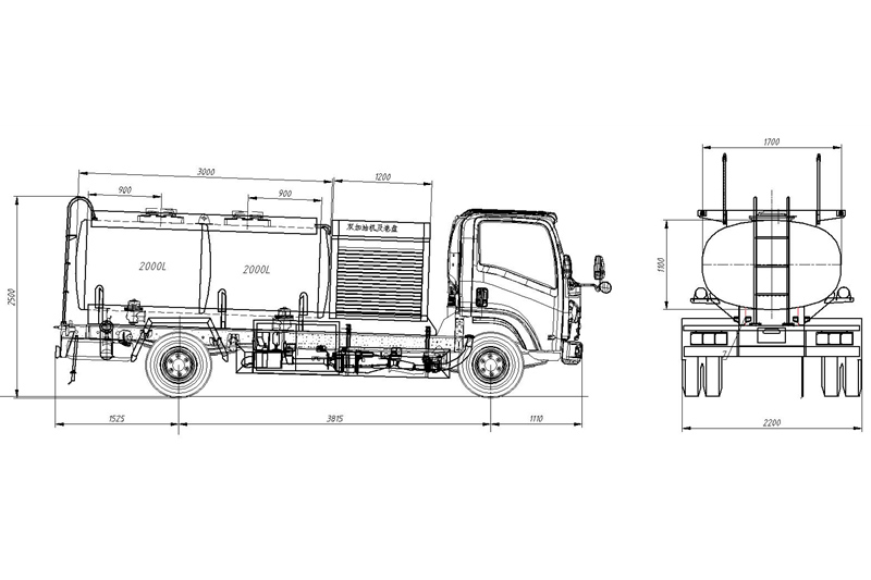 HOWO 4000L fuel tanker lorry truck