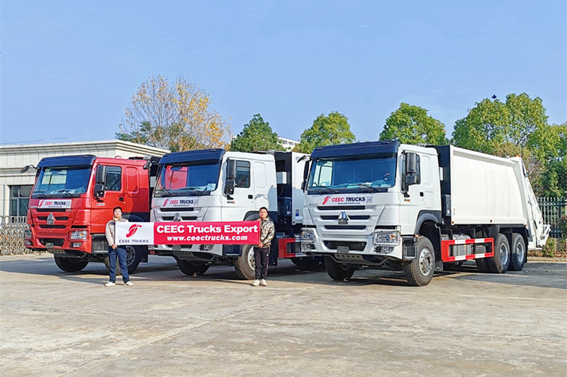 3 unit howo refuse compactor trucks are exported to philippine