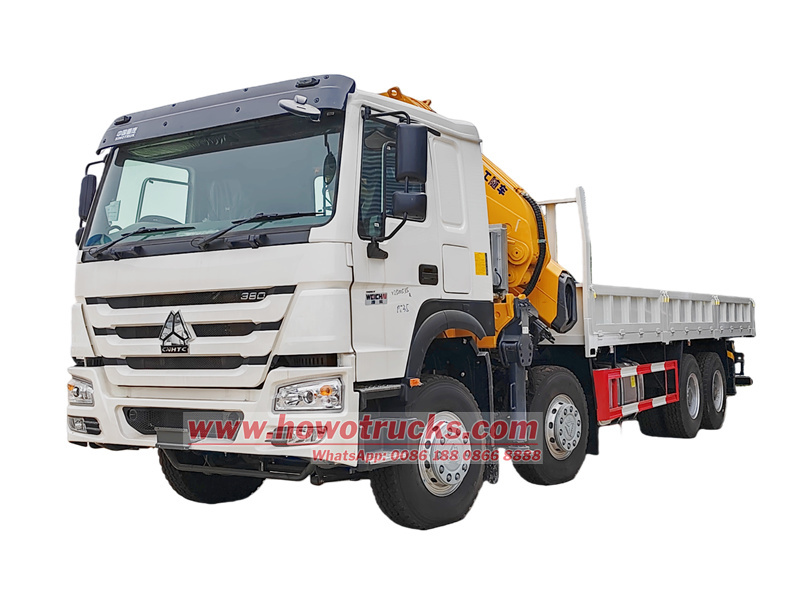 HOWO 8×4 heavy duty crane truck