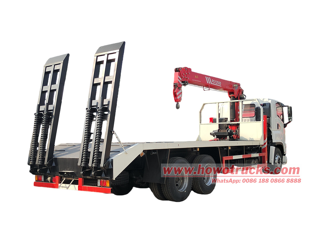 #HOWO self loader truck with crane