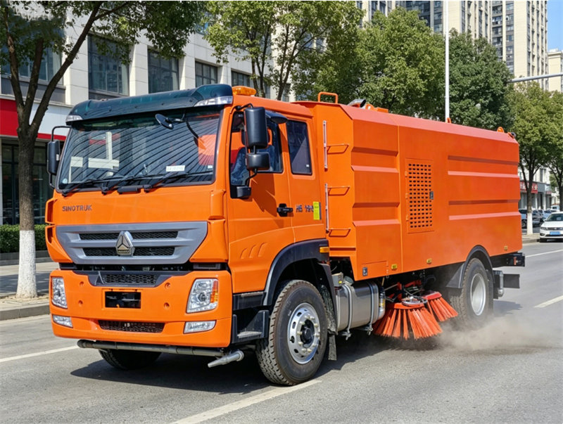 Howo road sweeping truck