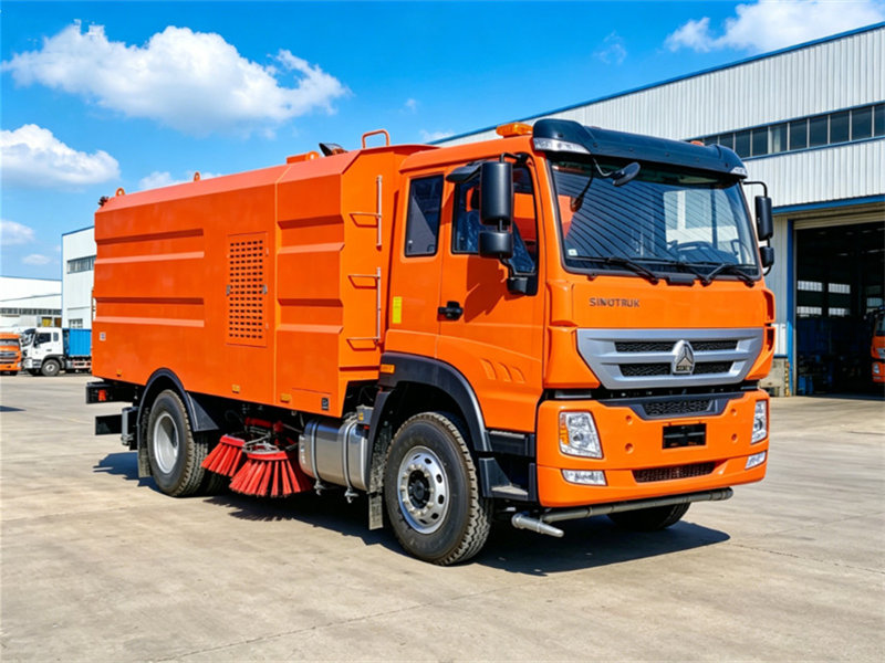 Howo vacuum sweeper trucks