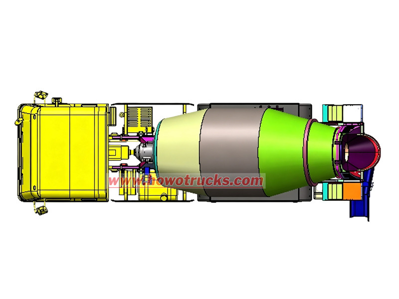 HOWO 6&times;4 concrete mixer truck 3D drawing