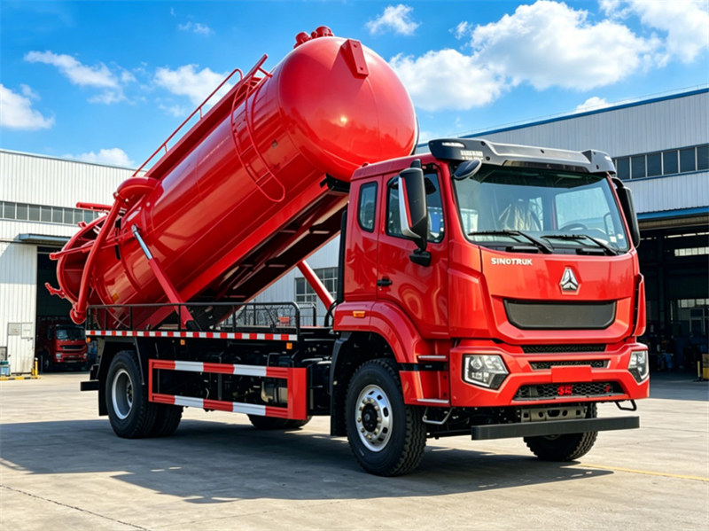 HOWO 10000L sewage vacuum tank truck