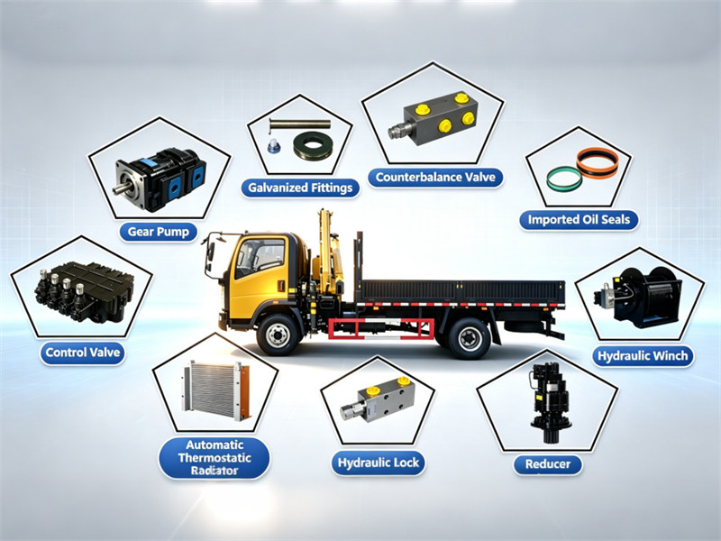 HOWO light 5 crane lorry truck